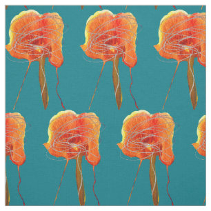 Tela Resumen garabato flor floral arte moderno