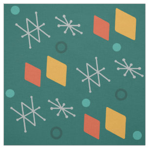 Tela Resumen geométrico arte Verde azulado de los años 