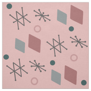 Tela Resumen geométrico de arte gris rosado de los años