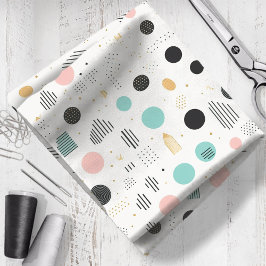 Tela Resumen geométrico retro Pat#1 ID rosa Verde azula