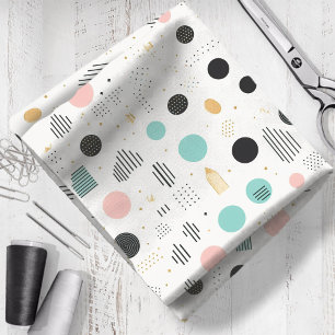 Tela Resumen geométrico retro Pat#1 ID rosa Verde azula