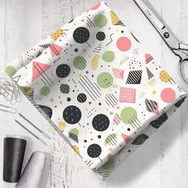 Tela Resumen geométrico retro Pat#2 Sage Pink ID1067