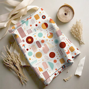 Tela Resumen geométrico retro Pat#5 Brick Gold ID1067