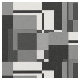 Tela Resumen gris de estilo mondrino Moda geométrica mo
