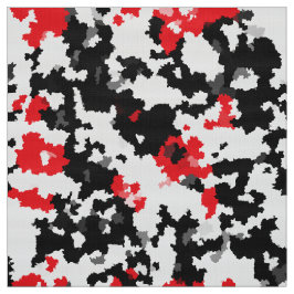 Tela Resumen Irregular Blanco Y Negro Rojo