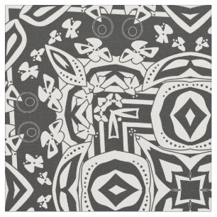 Tela Resumen mosaico de decoración de adorno blanco neg