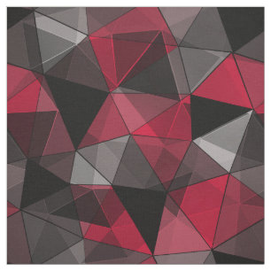 Tela Resumen Negro, rojo, geométrico gris.