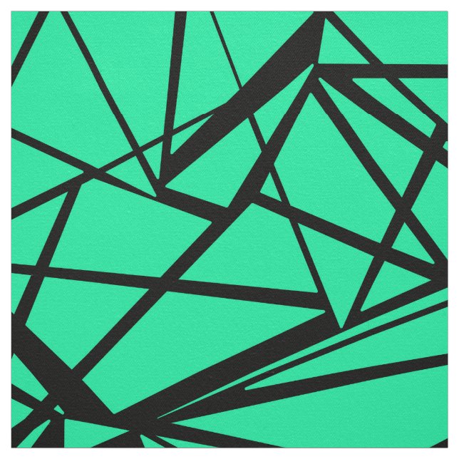 Tela Resumen negro y turquesa (Retal)