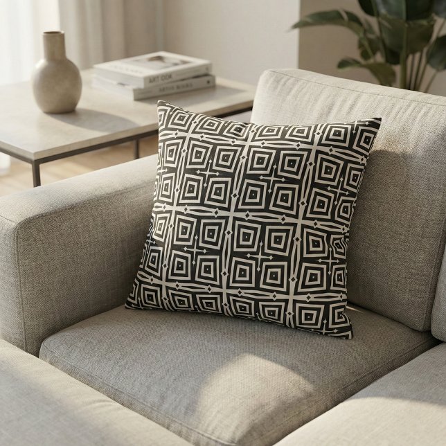 Tela Resumen Patrón geométrico moderno negro y blanco (Subido por el creador)