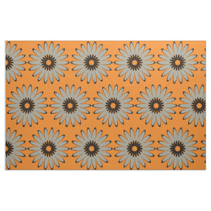 Tela Resumen Patrón gris negro floral