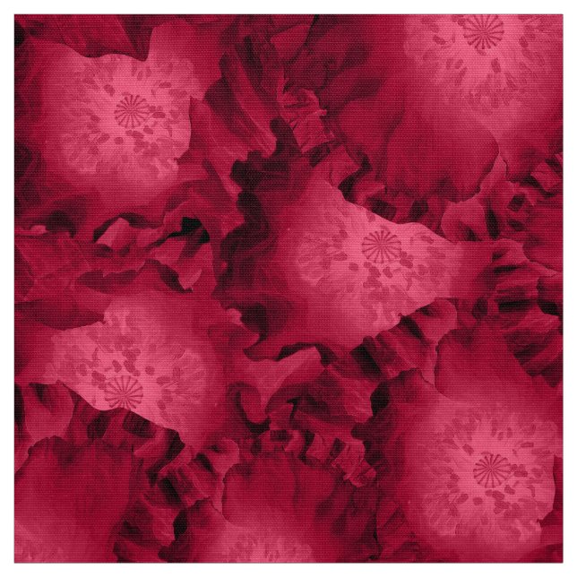 Tela Resumen rosas rojas flores de amapola flor románti (Retal)