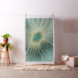 Tela Resumen Sage Green Fantasy Flower Fractal Art