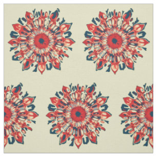 Tela Resumen SUN FLOWER - azul rojo + tu trasero.
