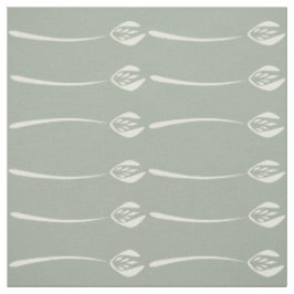 Tela Resumen Verde Gris Art Decó Tulip Floral Patrón