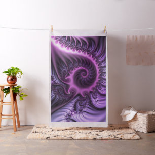 Tela Resumen Vivid Guay Pink Purple Fractal Art Spiral