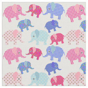 Tela retra de la impresión del elefante del