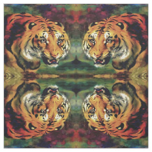 Tela Retrato artístico del tigre parpadeante