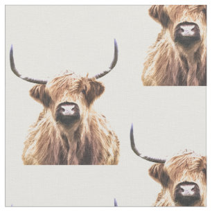 Tela Retrato de animales de granja de vacas de Highland