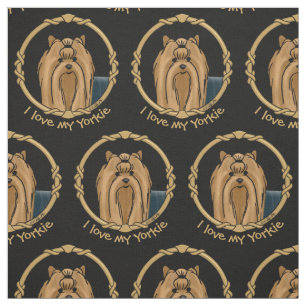 Tela Retrato de Fancy Frame Yorkshire Terrier (Yorkie)