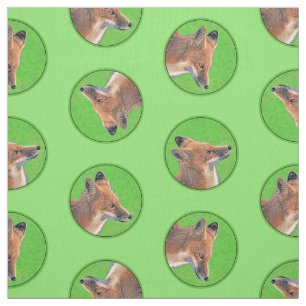 Tela Retrato de Red Fox Pintura de Arte Natural Origina