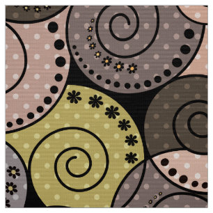 Tela Retro, abstracto, espirales