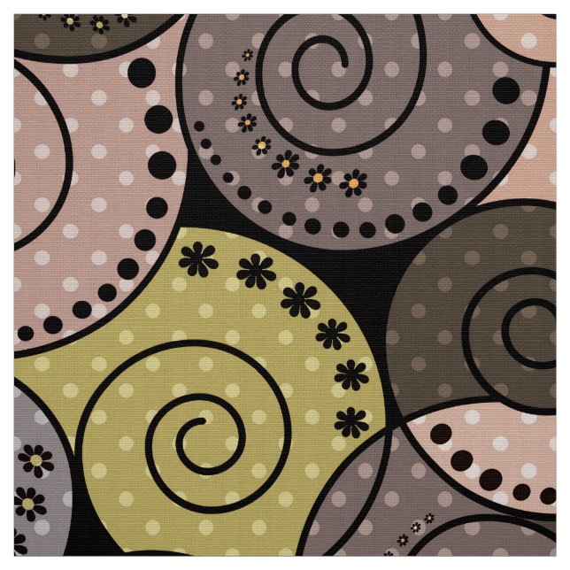 Tela Retro, abstracto, espirales (Retal)