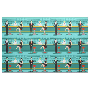Tela Retro Cocktail Lounge Fabric