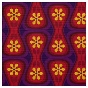 Tela retro estilo yoni de los años 60