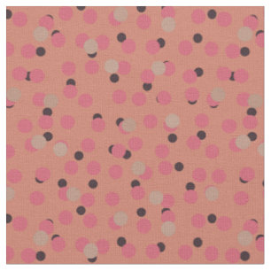 Tela Retro Flamingo Fizz Rosa Puntos Negros