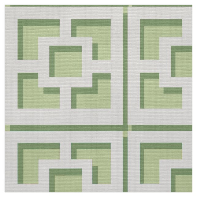 Tela Retro Green Trellis Fabric (Retal)