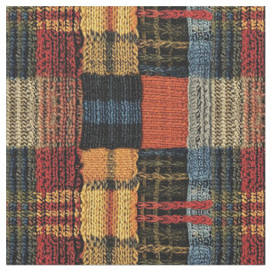 Tela Retro Knit Patchwork - Acogedor Boho Vintage de ot