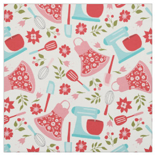 Tela Retro Shabby Chic Kitchen Fabric