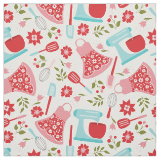 Tela Retro Shabby Chic Kitchen Fabric