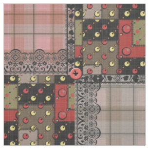 Tela Retro vintage plaid chequera boho