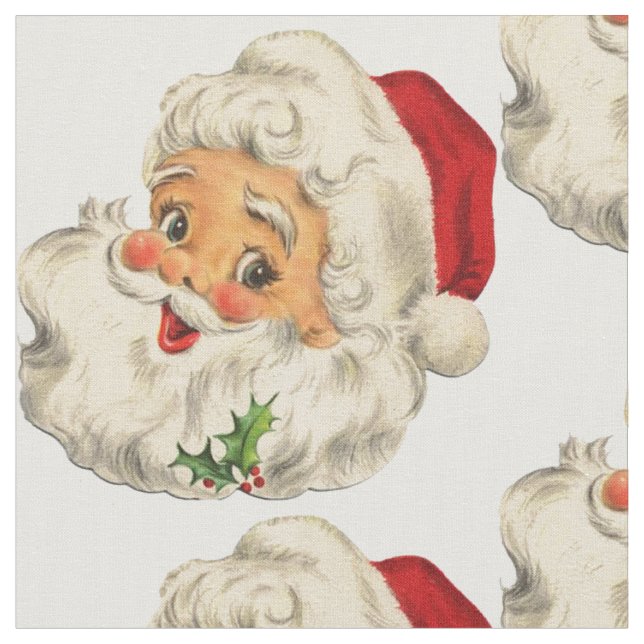 Tela Retro Vintage Santa (De cerca)