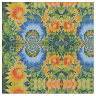 Tela Retro Watercolor Sunflower