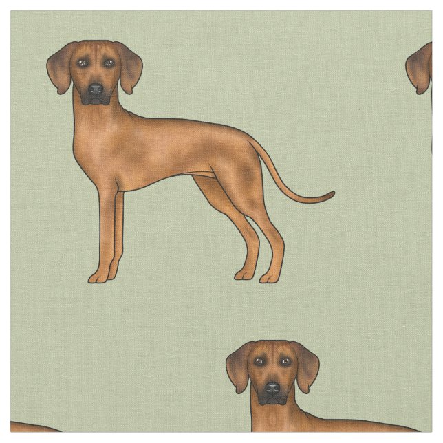 Tela Rhodesian Ridgeback Perro León Africano Lindo Verd (De cerca)