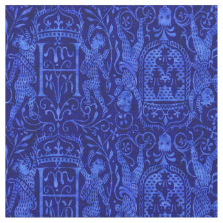 Tela Rico Tapiz Medieval Azul con Cherubs