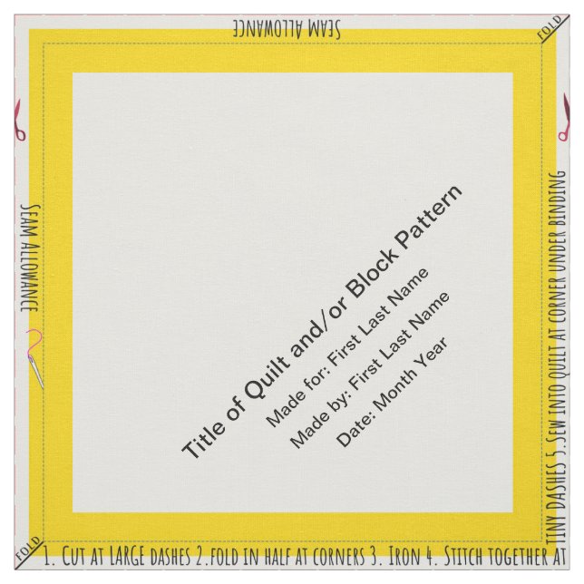 Tela Rincón de la etiqueta de pliegue simple personaliz (Retal)