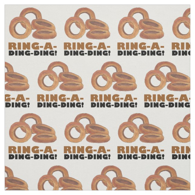 Tela Ring-a-Ding-Ding Anillos de cebolla frita comida r (Retal)