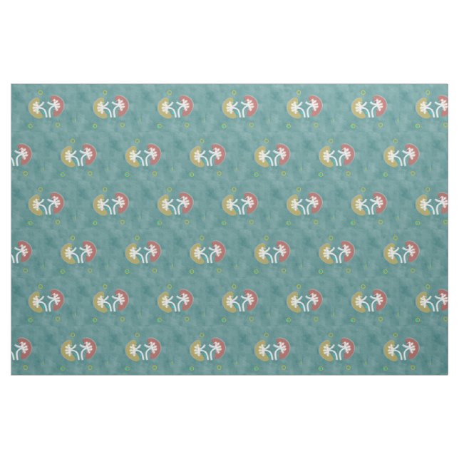 Tela Riñones Nefrología Verde azulada ("Cuarto gordo" (fat quarter))