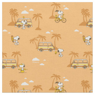 Tela Road Trippin Patrón de playa de Snoopy Peanuts