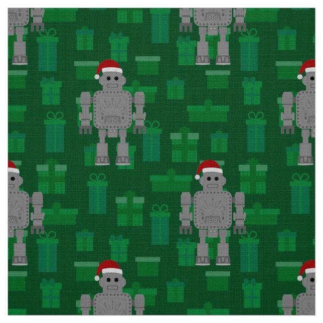 Tela robot de navidad santa claus (Retal)