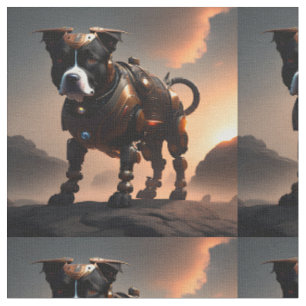 Tela Robot futurista Staffordshire Terrier,