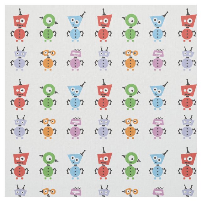 Tela Robot Robots Monster Fabric (Retal)