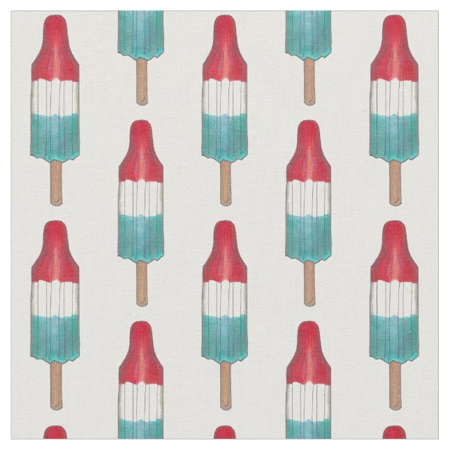Tela Rocket Pop Popsicle Julio 4 Patriótico Rojo Azul (De cerca)
