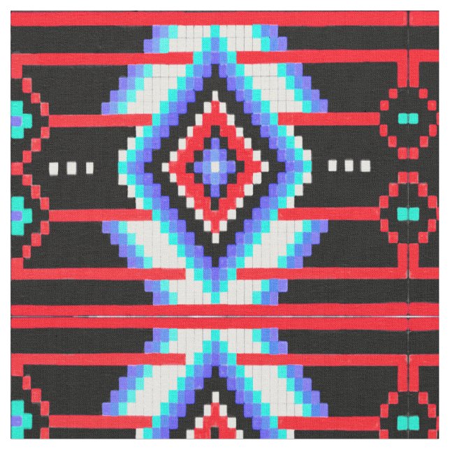 Tela roja de colección tribal (De cerca)