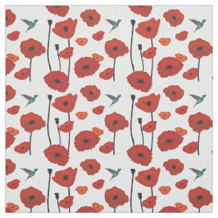 Tela roja de las amapolas