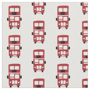 Tela roja del autobús del autobús de dos pisos