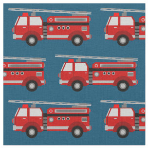 Tela roja del azul del coche de bomberos